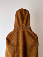 French vintage leather cape