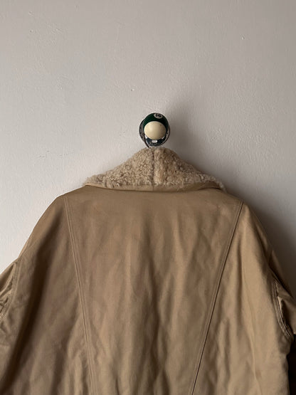 1980's Mouton Jacket France French 80年代  Vintage Toto Praha Vintage clothing store Antique shop 80年代 フランス古着 ユーロ古着 プラハ 古着屋 古着 古着卸 フランス買い付け ムートン ショールカラー Chevignon