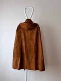 French vintage leather cape