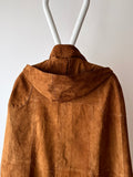 French vintage leather cape