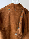 French vintage leather cape