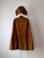 French vintage leather cape