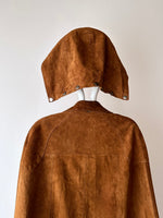 French vintage leather cape