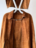 French vintage leather cape