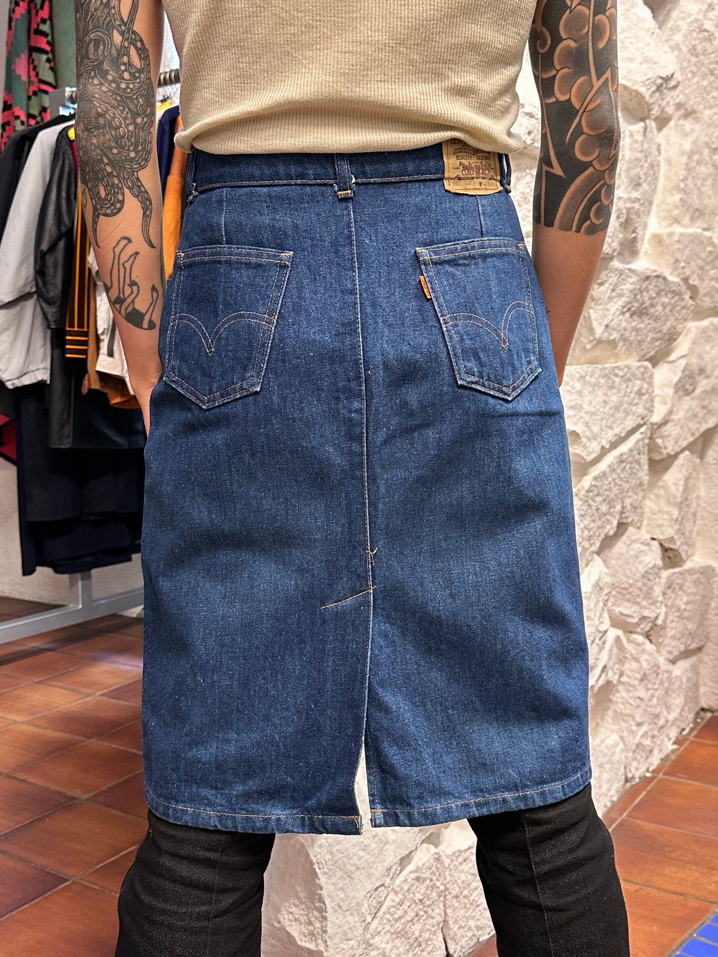 1990s Levi's Denim skirt -w28