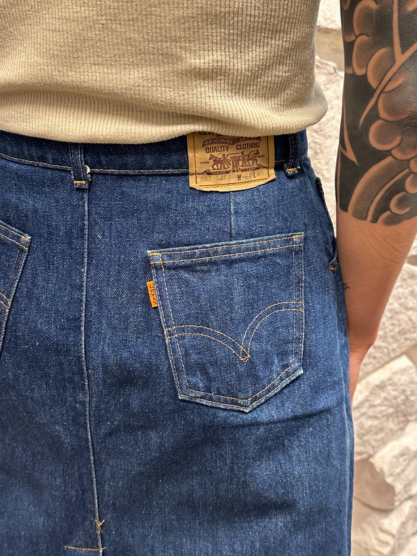 1990s Levi's Denim skirt -w28