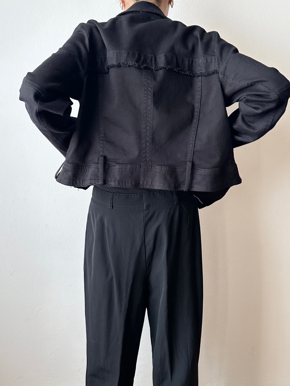 HELMUT LANG cotton biker jacket made in USA