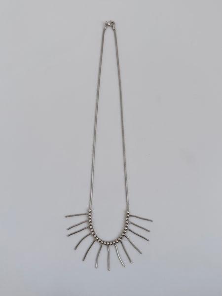 925 fringe bean necklace