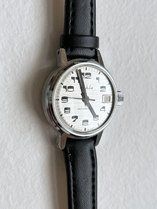 80s 1980s 80's 1980's Ruhla GDR East Germany German watch vinyl lucite plastic amber brown ルーラ 腕時計 東ドイツ 社会主義 communism ブラウン アンバー mid century ミッドセンチュリー ポップ space age pop ヴィンテージ vintage