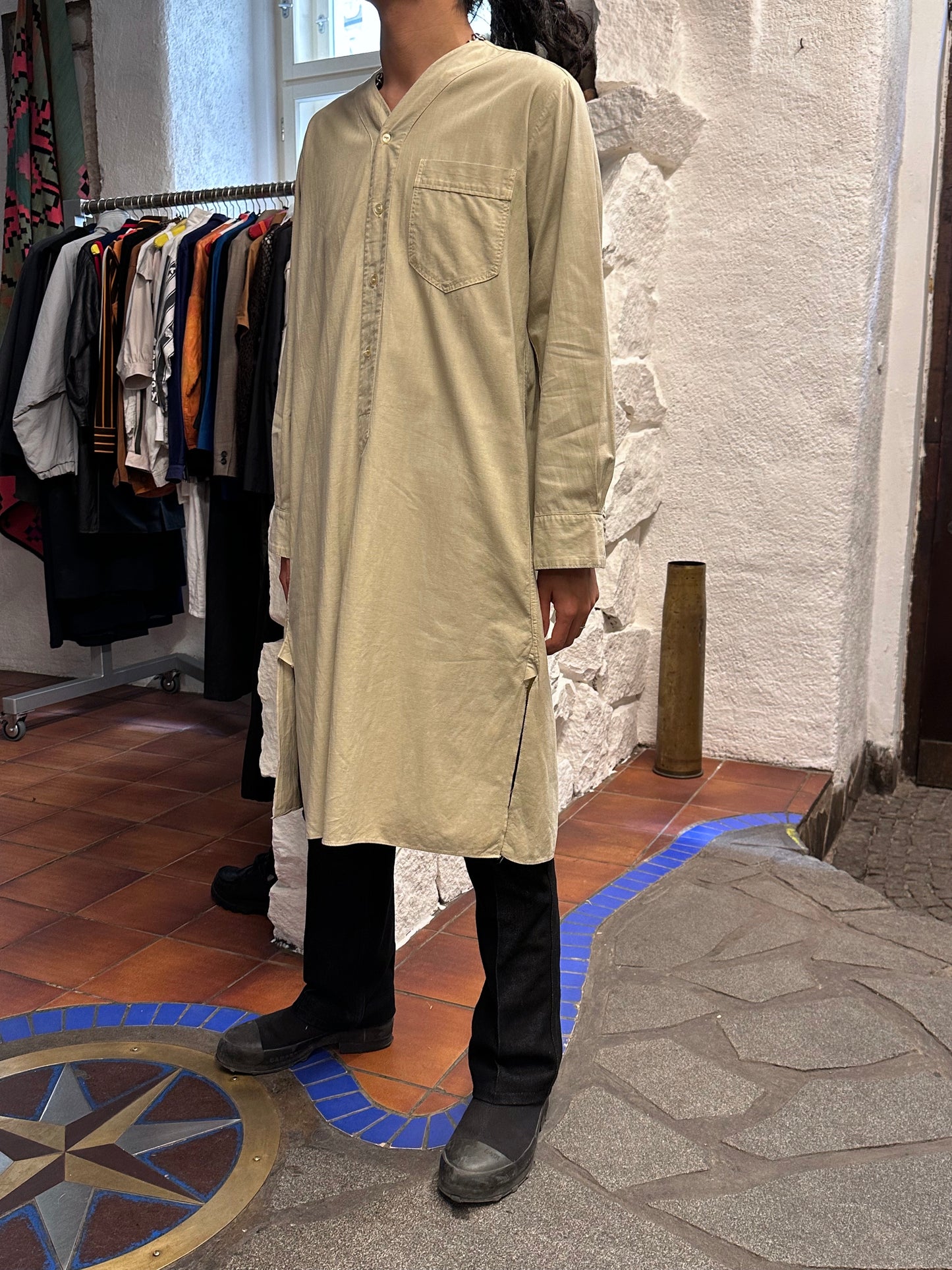 1960's 60年代 German Army Nightshirt Sleeping shirt Pajama shirt Pijama shirt パジャマシャツ スリーピング ドイツ軍 ドイツミリタリー Rare レア Toto Vintage clothing store Antique shop Vintage clothing shop Praha Prague 古着屋 アンティークショップ プラハ ユーロミリタリー ユーロ古着 ヨーロッパ古着 ヨーロッパミリタリー 古着卸