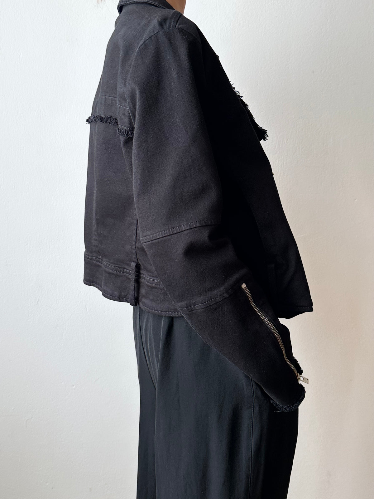 HELMUT LANG cotton biker jacket made in USA