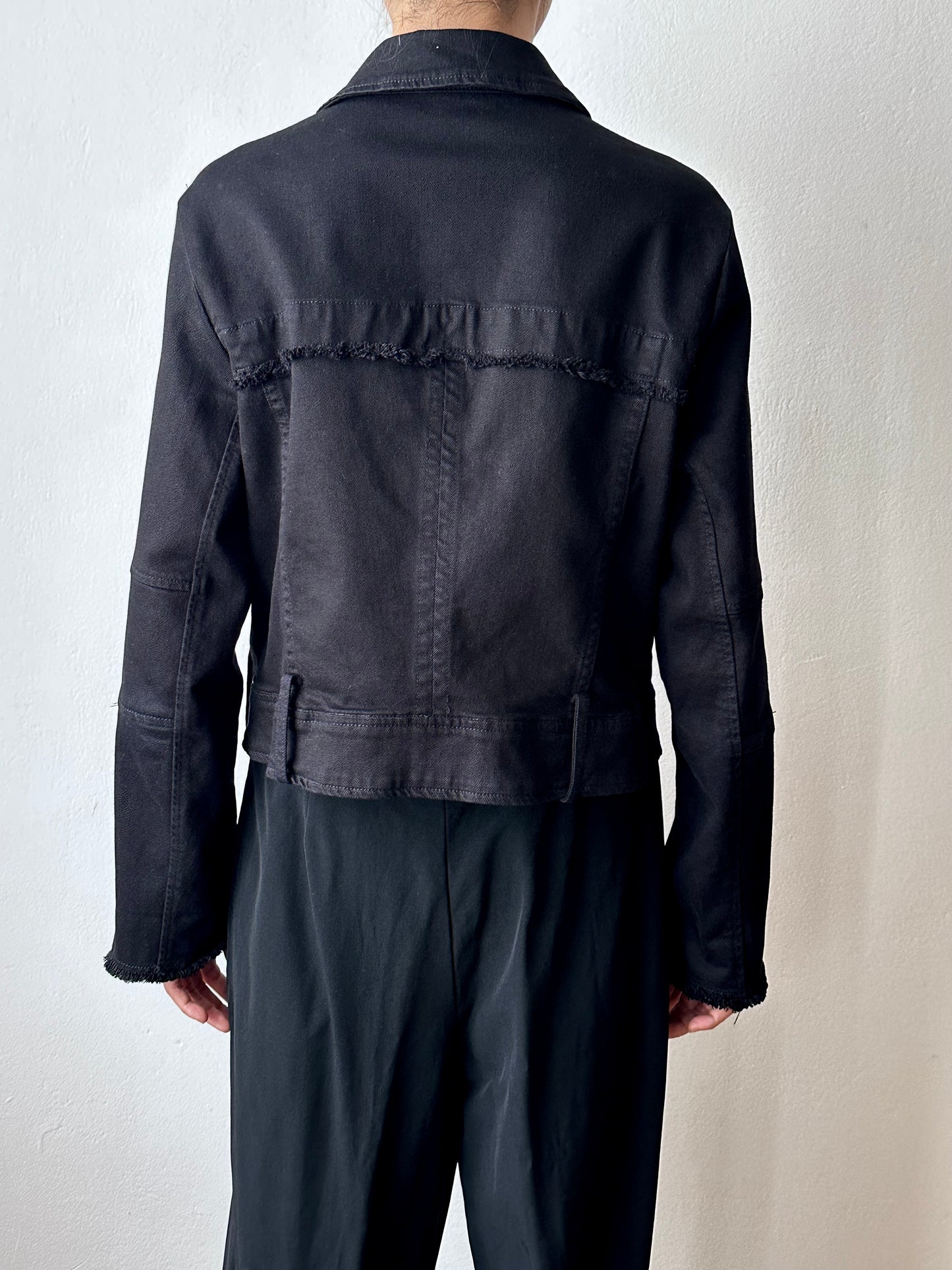 HELMUT LANG cotton biker jacket made in USA