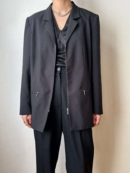 80s German zip-up tailored jacket