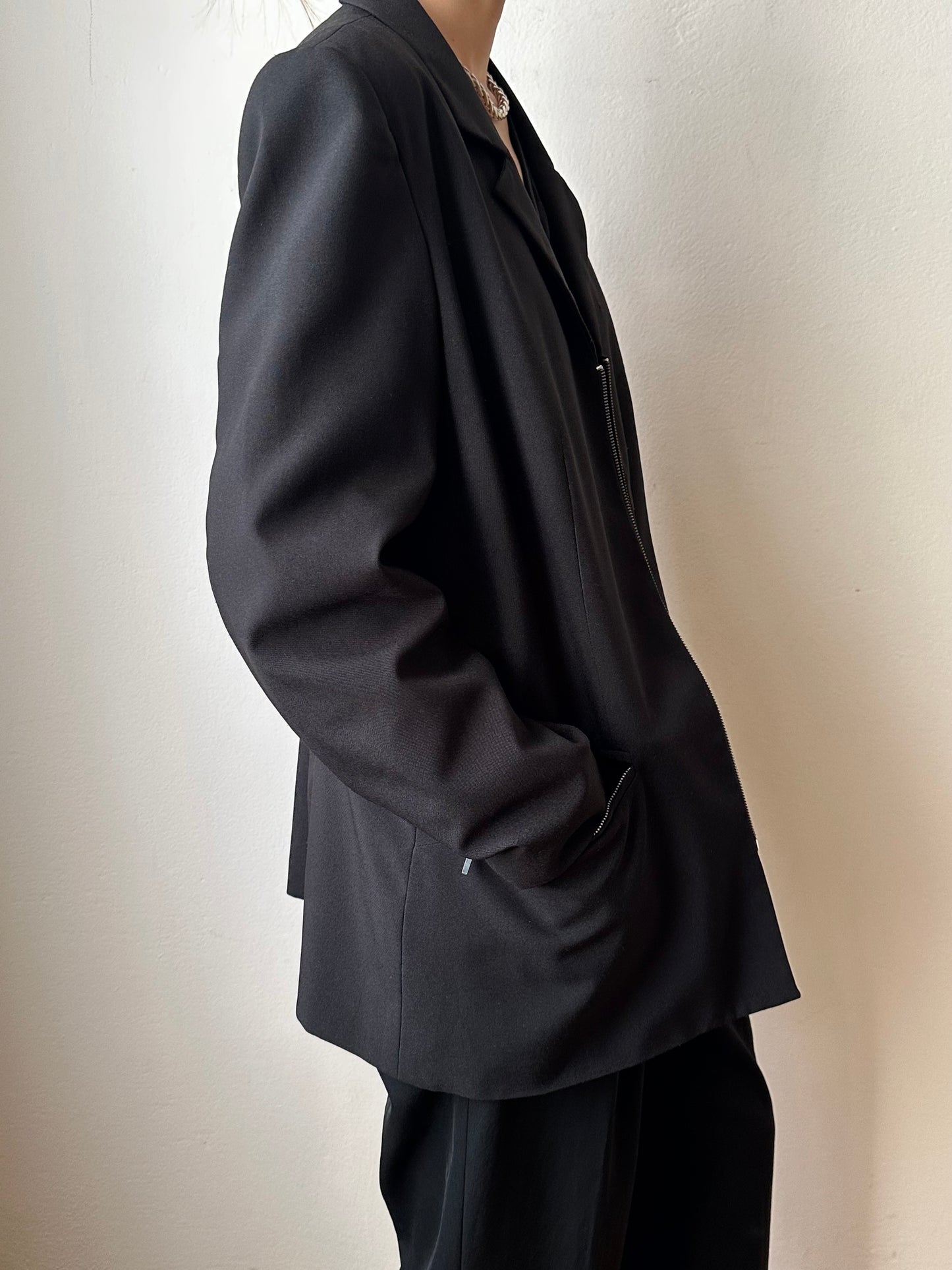 80s German zip-up tailored jacket