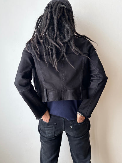 HELMUT LANG cotton biker jacket made in USA