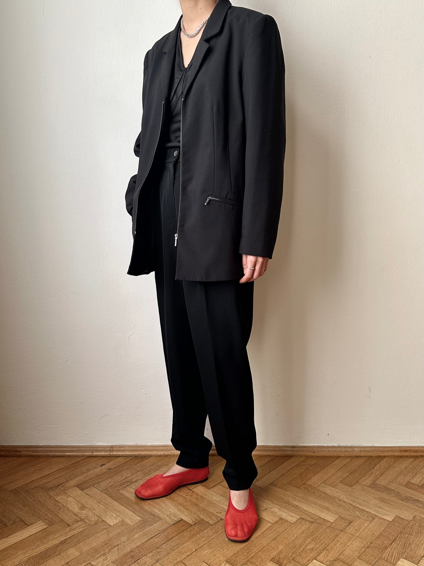 80s German zip-up tailored jacket