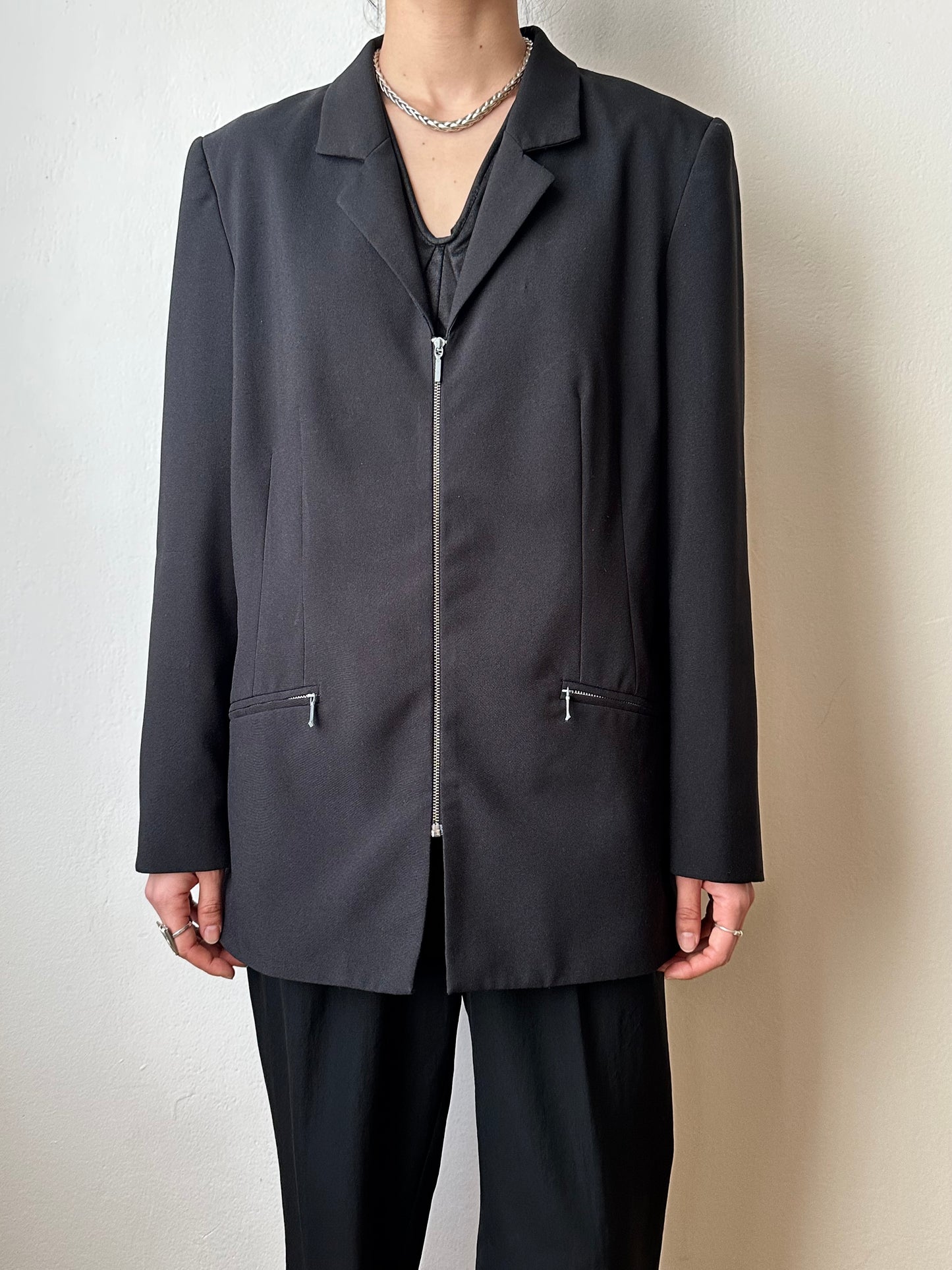80s German zip-up tailored jacket