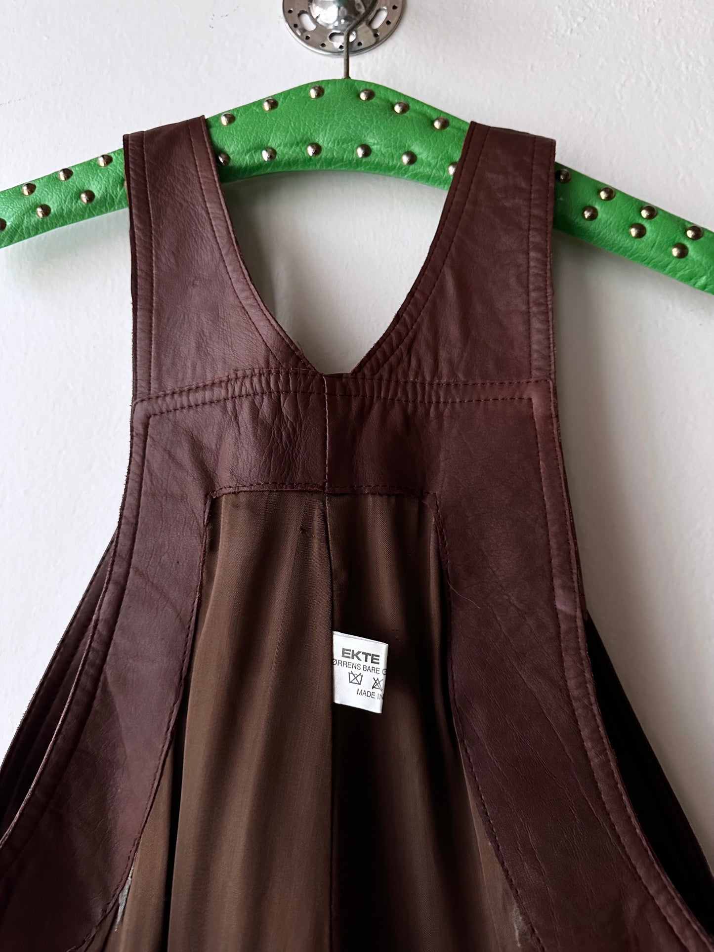 Scandinavian workwear leather overalls