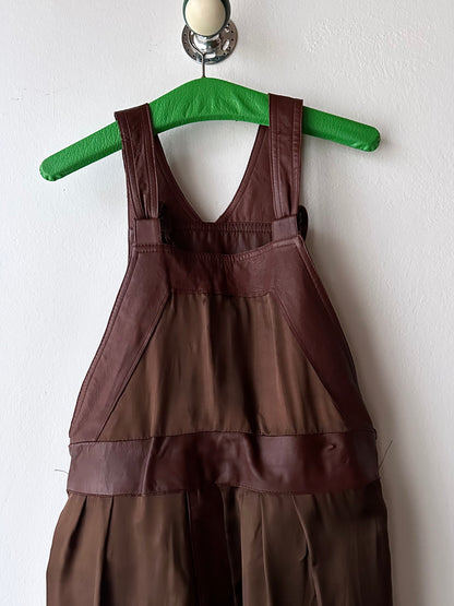 Scandinavian workwear leather overalls