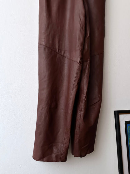 Scandinavian workwear leather overalls