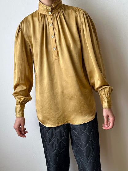 1980s Giorgio Armani champagne silk blouse