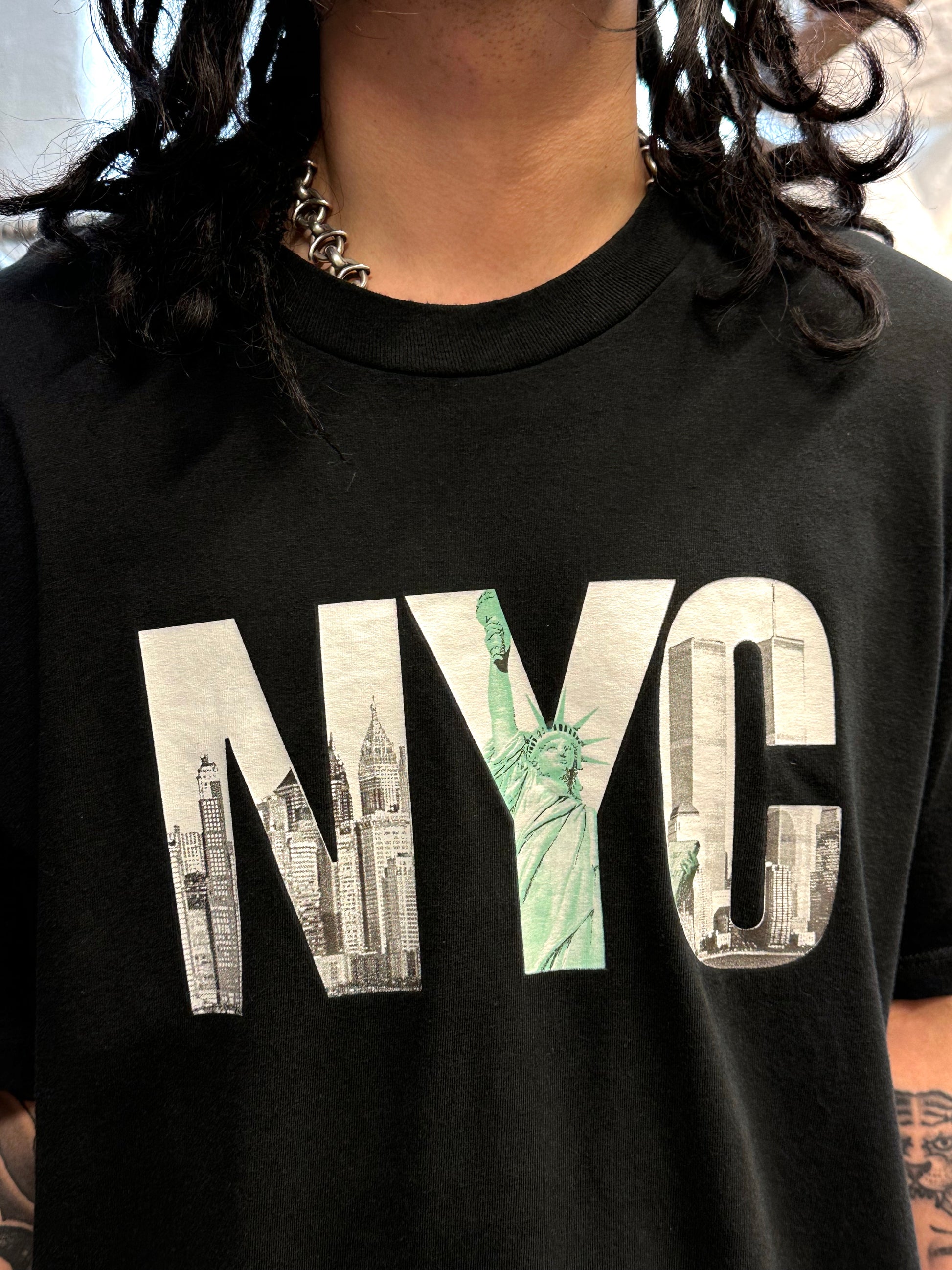 NYC ニューヨーク Tee Tシャツ T-shirt 1990's 90's 90年代 Toto Praha Prague Vintage clothing store Antique shop プラハ 古着屋 古着 イタリア製 ユーロ古着 アンティークショップ ヨーロッパ古着 古着卸