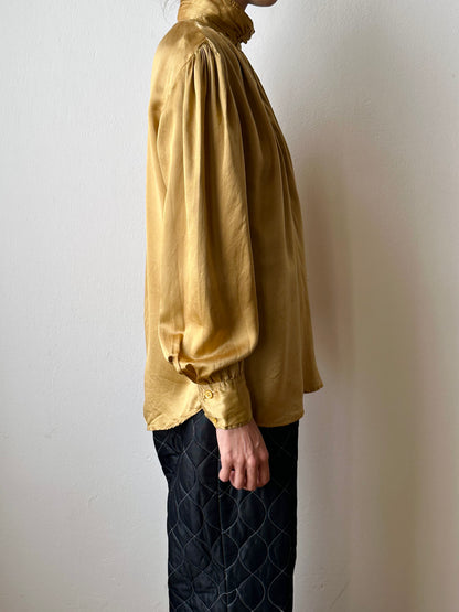 1980s Giorgio Armani champagne silk blouse