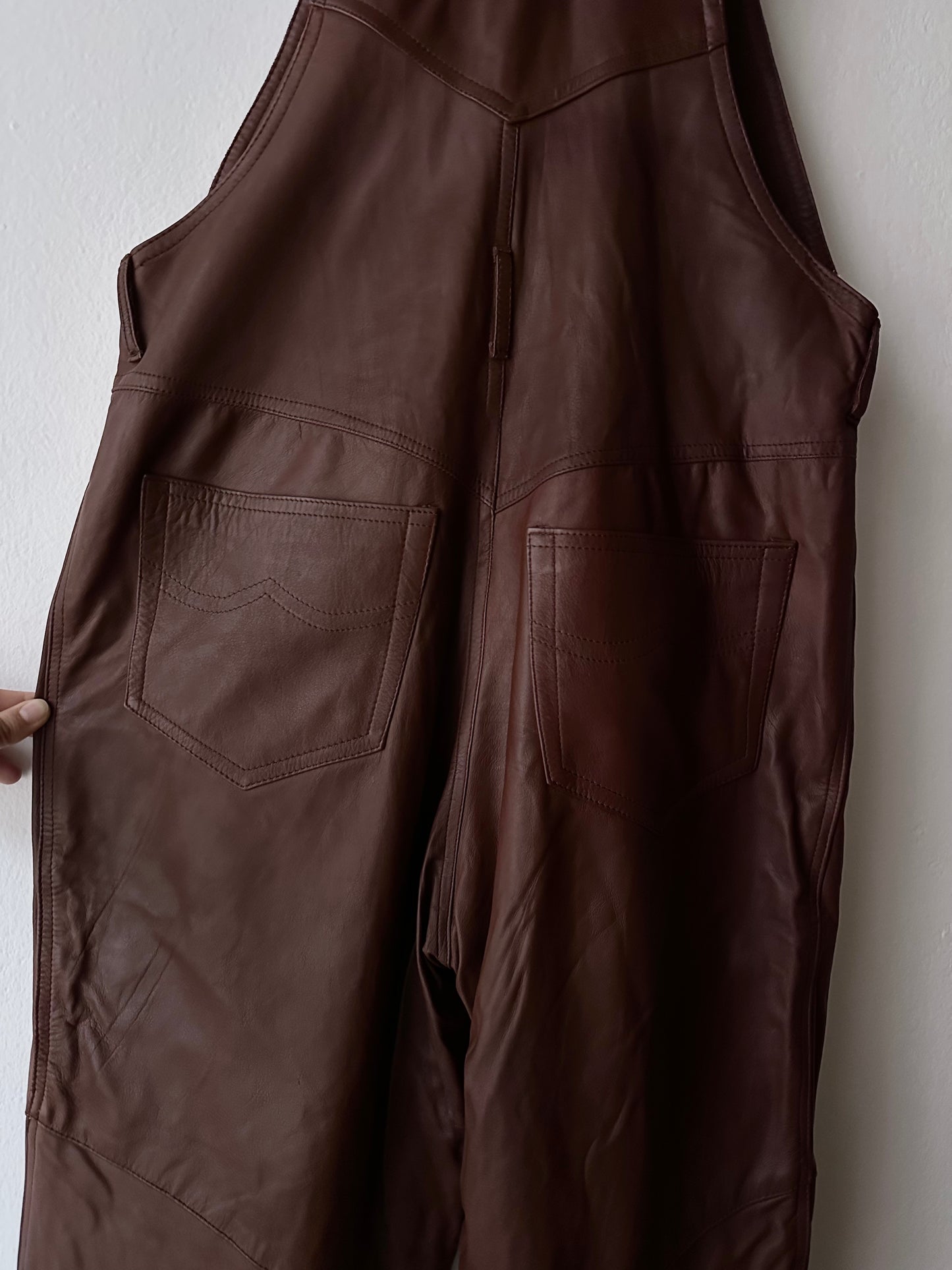 Scandinavian workwear leather overalls