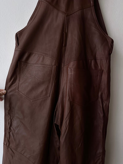 Scandinavian workwear leather overalls