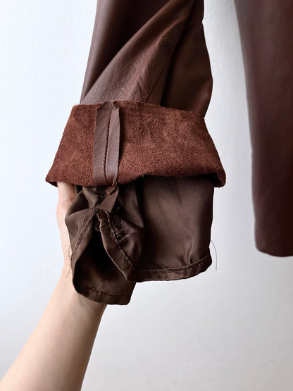 Scandinavian workwear leather overalls