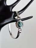 mexican taxco silver 925 sterling mexico jewelry accessory bangle bracelet malachite メキシカン ジュエリー メキシコ タスコ シルバー バングル ブレスレット マラカイト ヴィンテージ