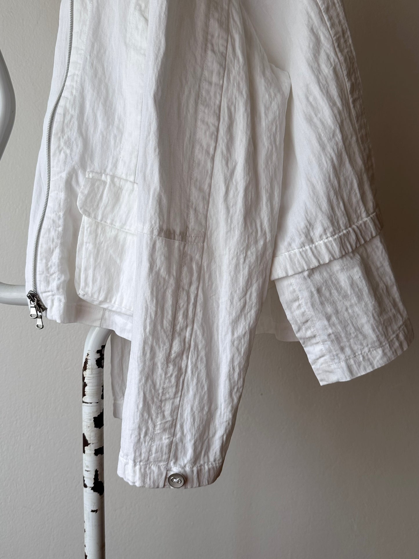 carlo colucci linen nylon jacket