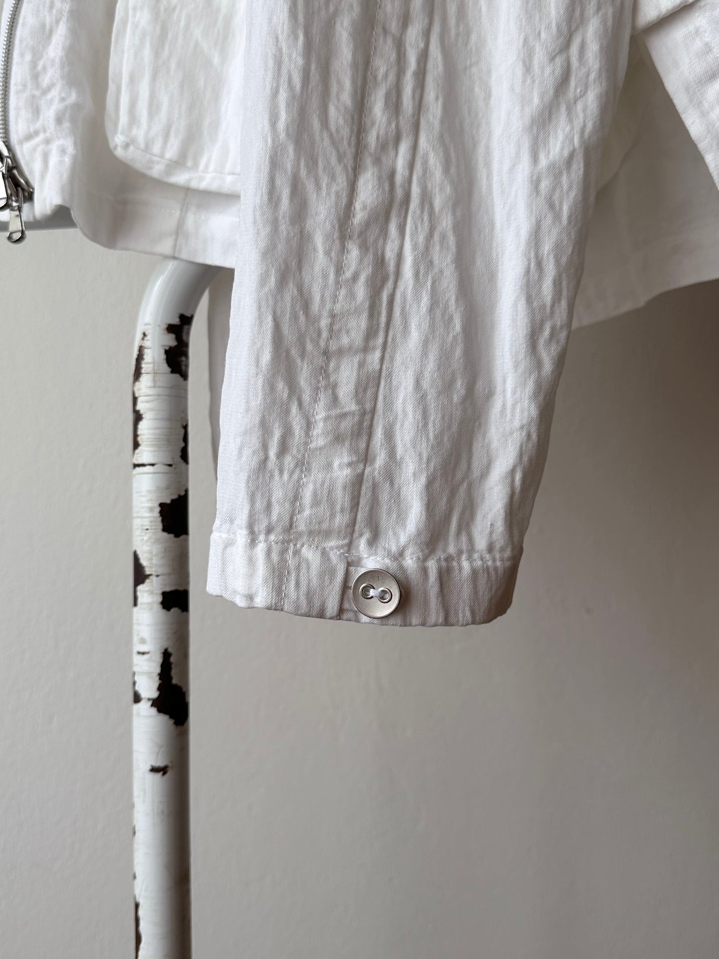 carlo colucci linen nylon jacket