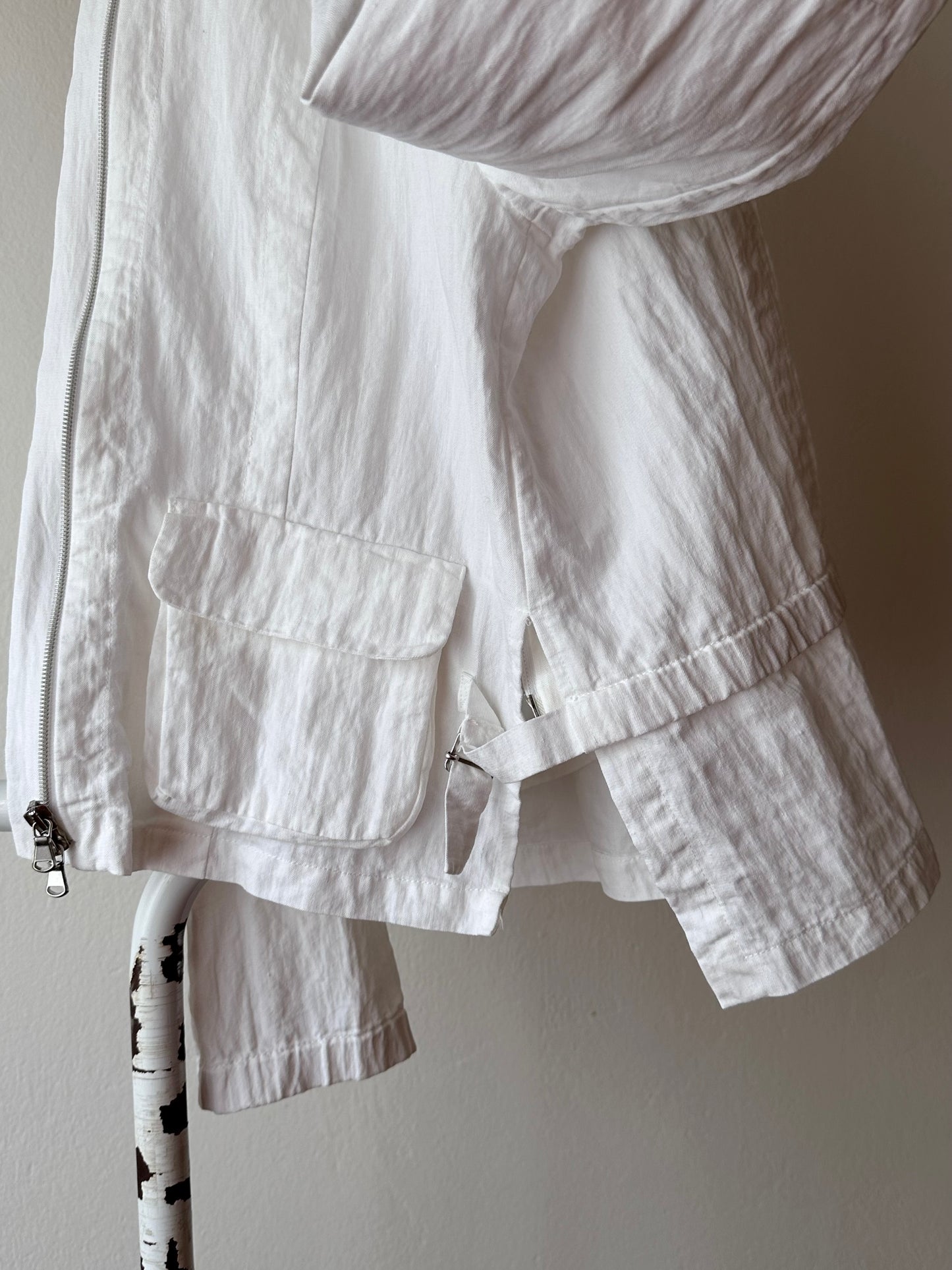 carlo colucci linen nylon jacket