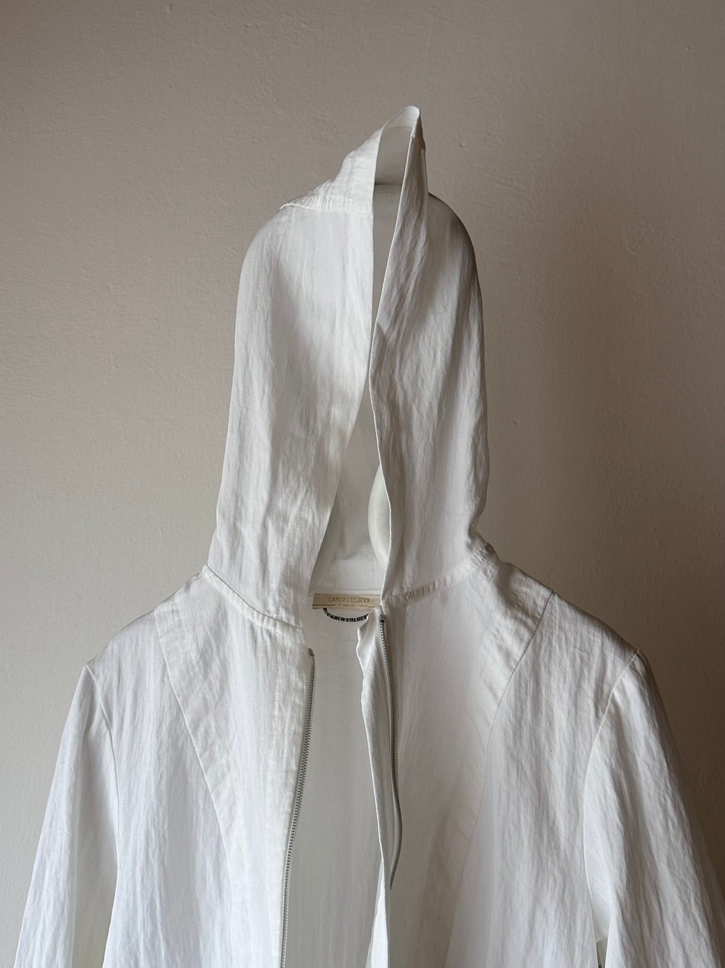 carlo colucci linen nylon jacket