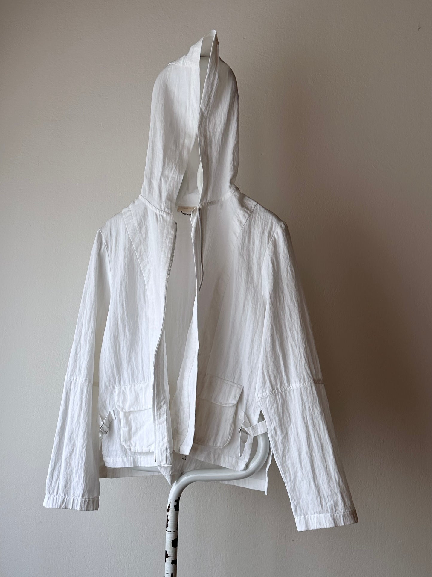 carlo colucci linen nylon jacket