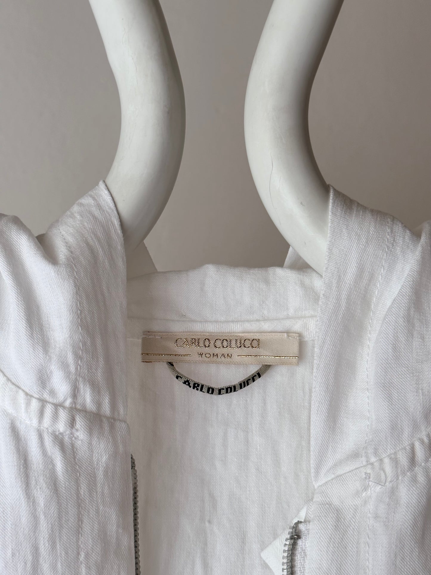 carlo colucci linen nylon jacket