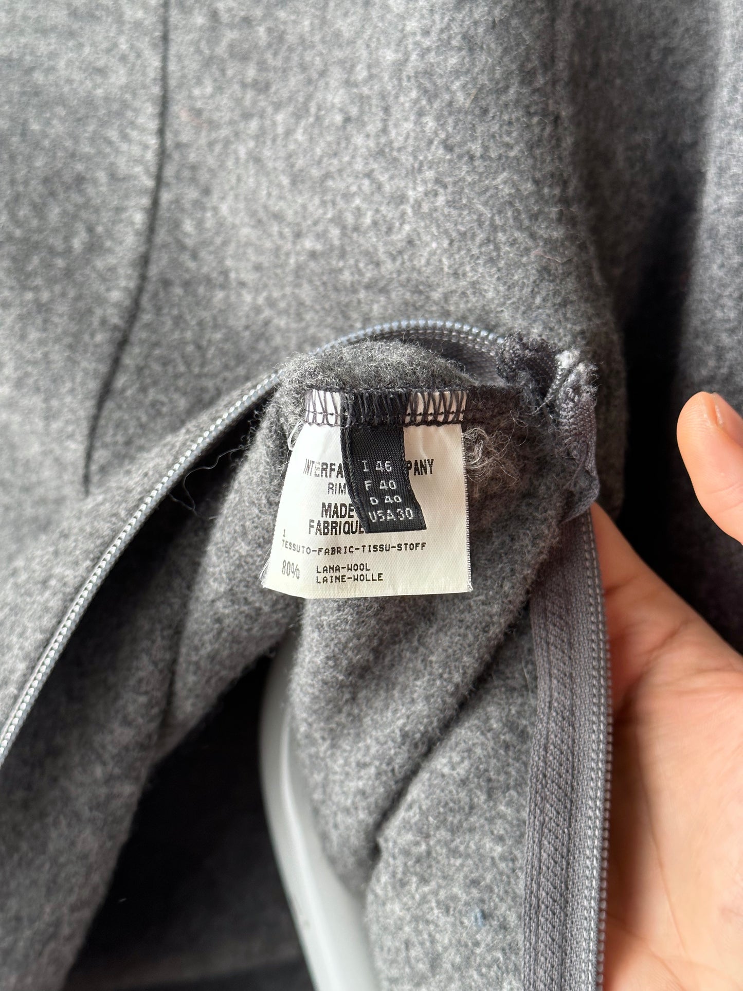 marithe + francois girbaud wool/nylon smock