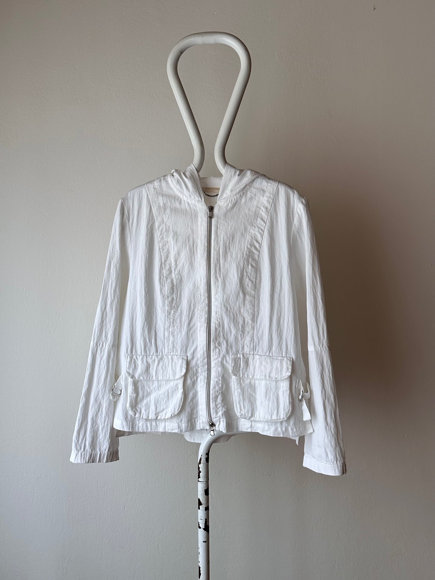 carlo colucci linen nylon jacket