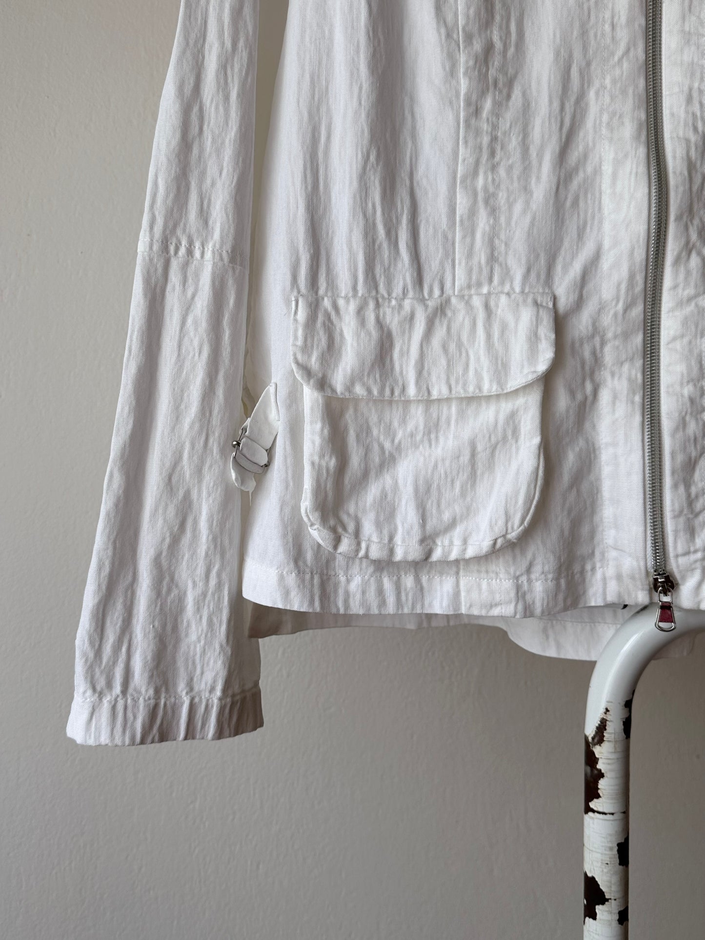 carlo colucci linen nylon jacket