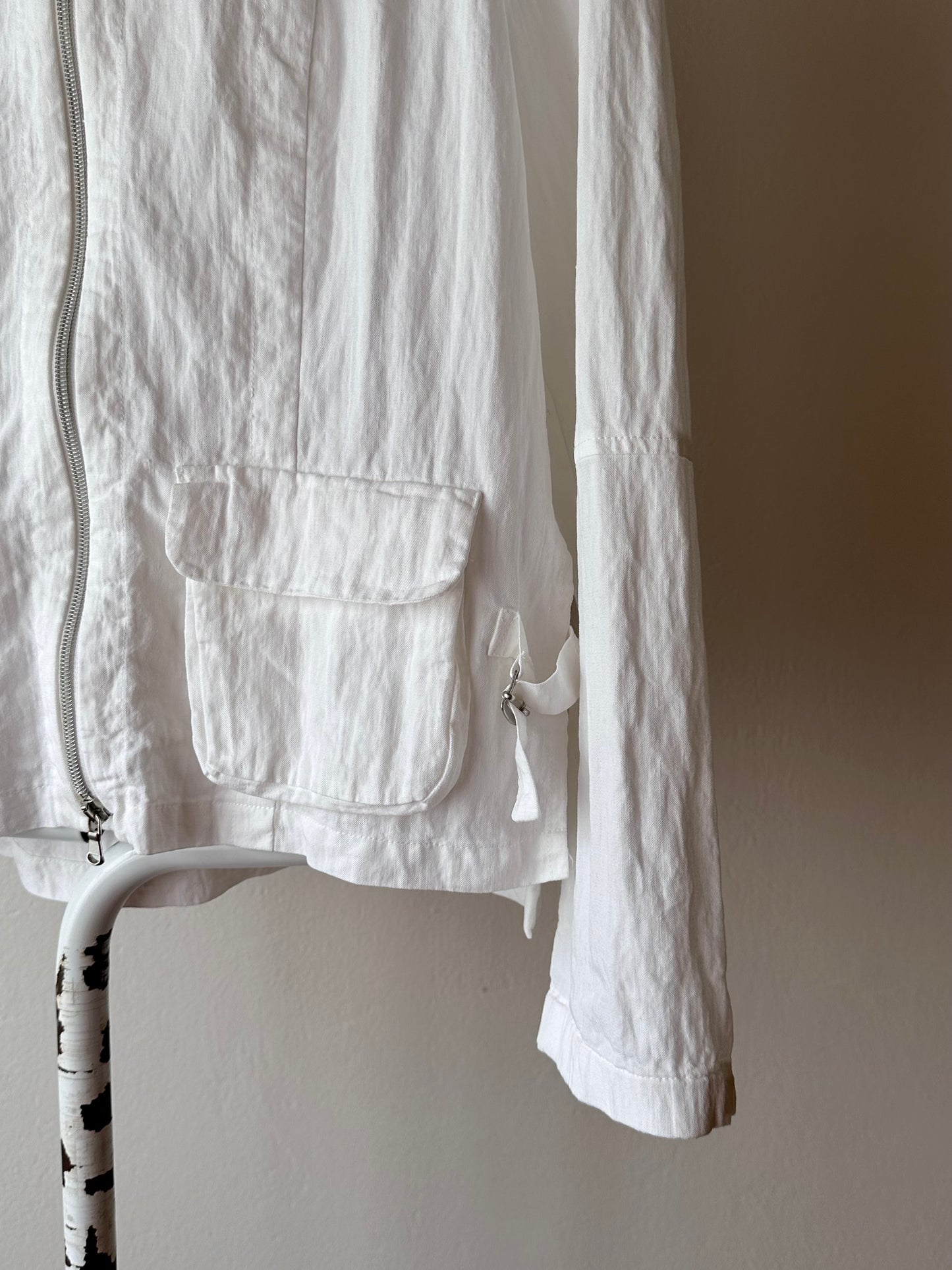 carlo colucci linen nylon jacket