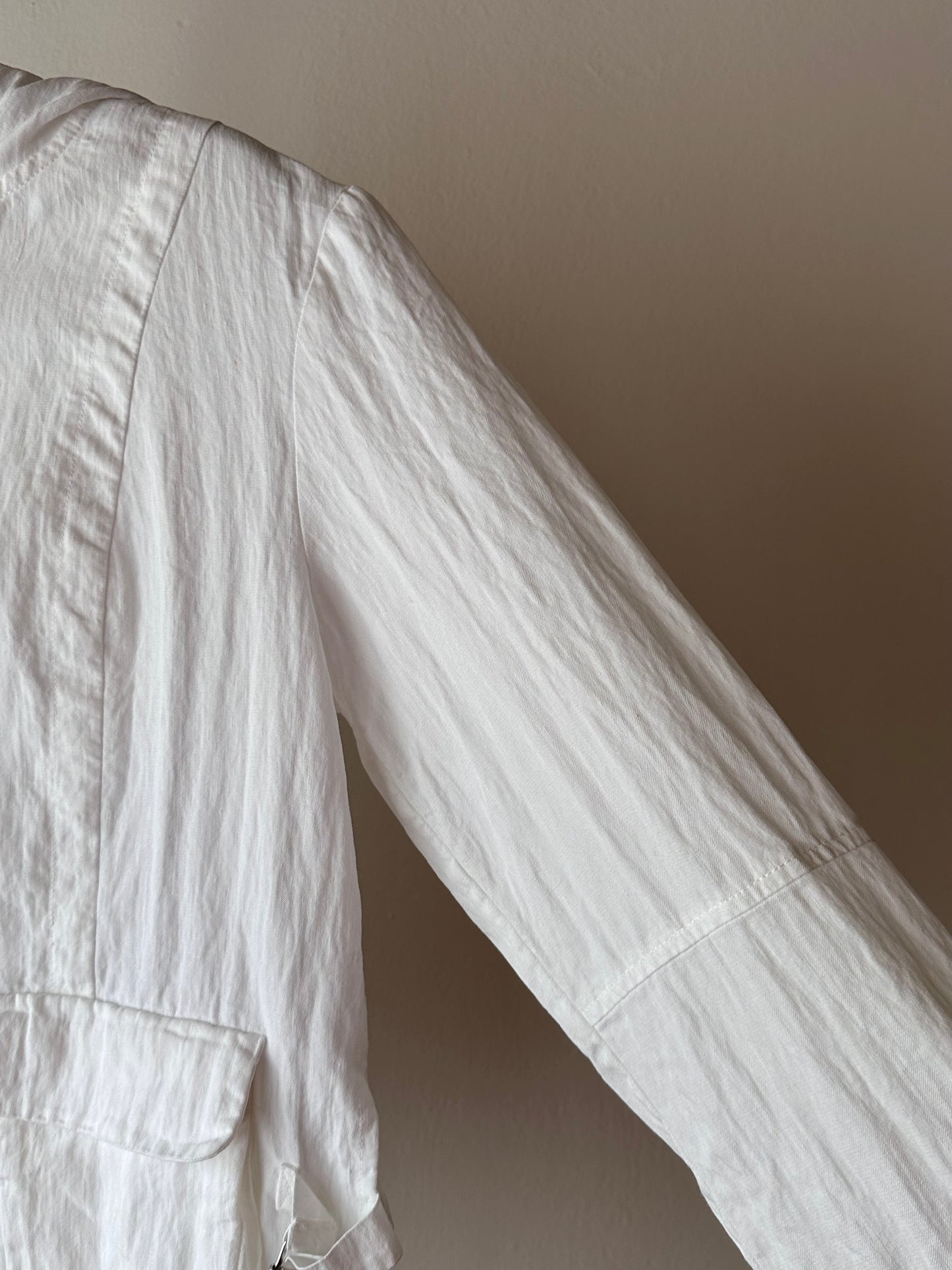 carlo colucci linen nylon jacket