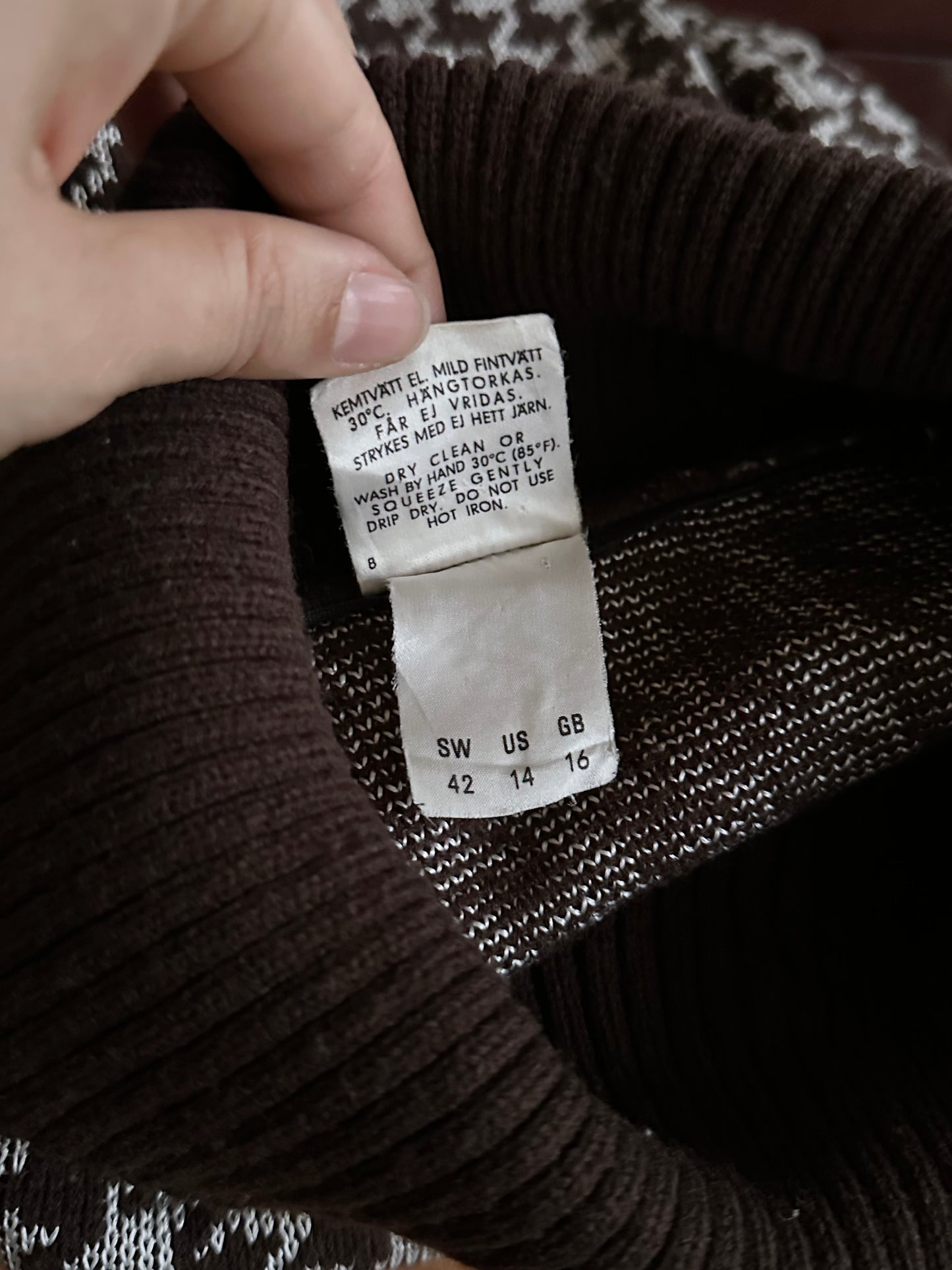 80s Swedish knit dress