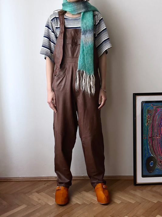 Scandinavian workwear leather overalls