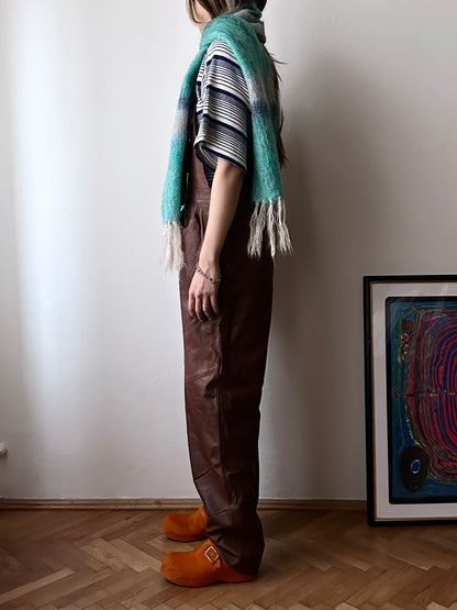 Scandinavian workwear leather overalls