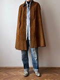 French vintage leather cape