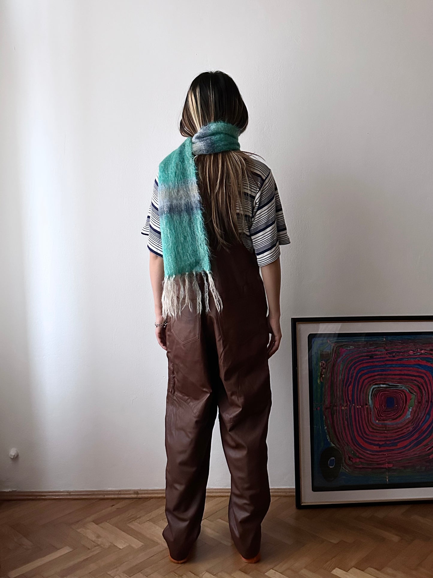 Scandinavian workwear leather overalls