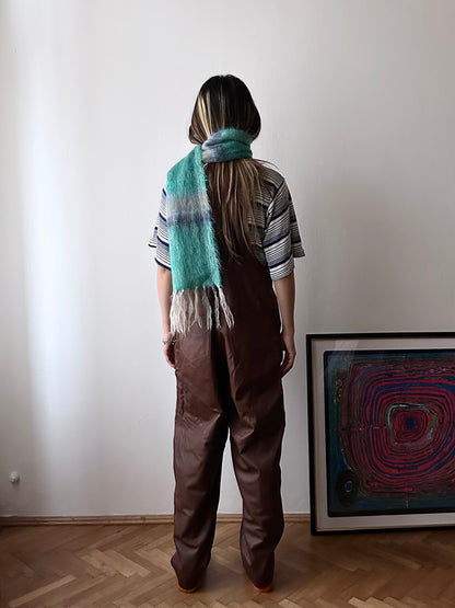 Scandinavian workwear leather overalls