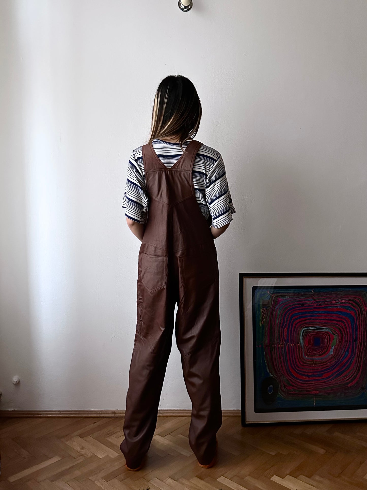 Scandinavian workwear leather overalls