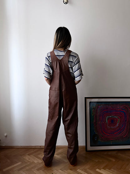 Scandinavian workwear leather overalls